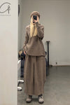 Daniel Andresen Knit Skirt Collection Handmade in Belgium DA-CARDINAL-SHA Virgin wool Sand PDA7 1
